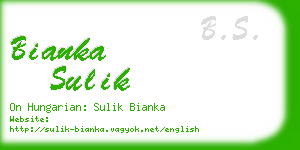 bianka sulik business card